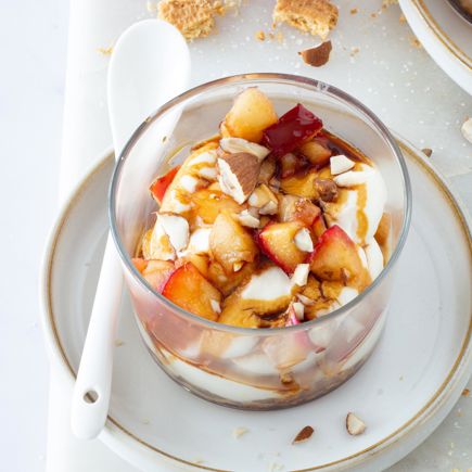 Tarta de queso de manzana con caramelo salado ©Luisa Ambrosini